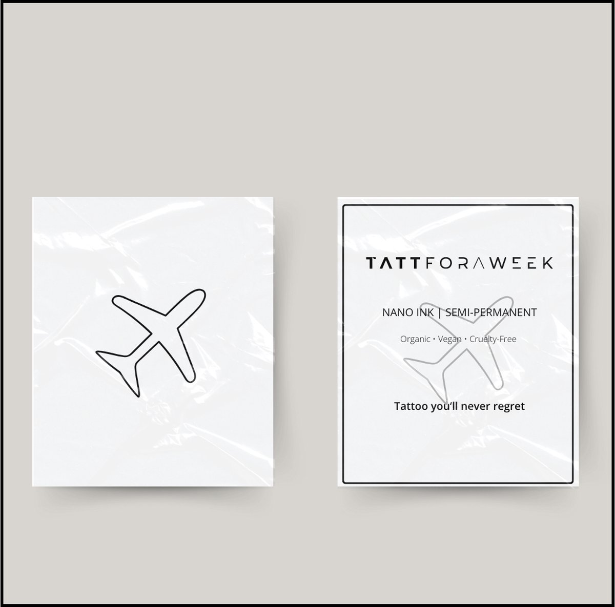 Tijdelijke tattoo vliegtuig | Neptattoo volwassenen | Tijdelijke tattoo voor volwassenen | Temporary tattoo | Plaktattoos voor volwassenen | Neptattoos | Probeer zorgeloos een tattoo | tattforaweek